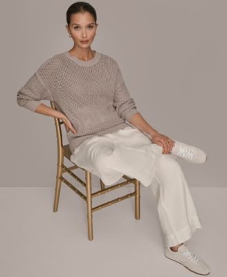 Women's Open Stitch Crewneck Sweater