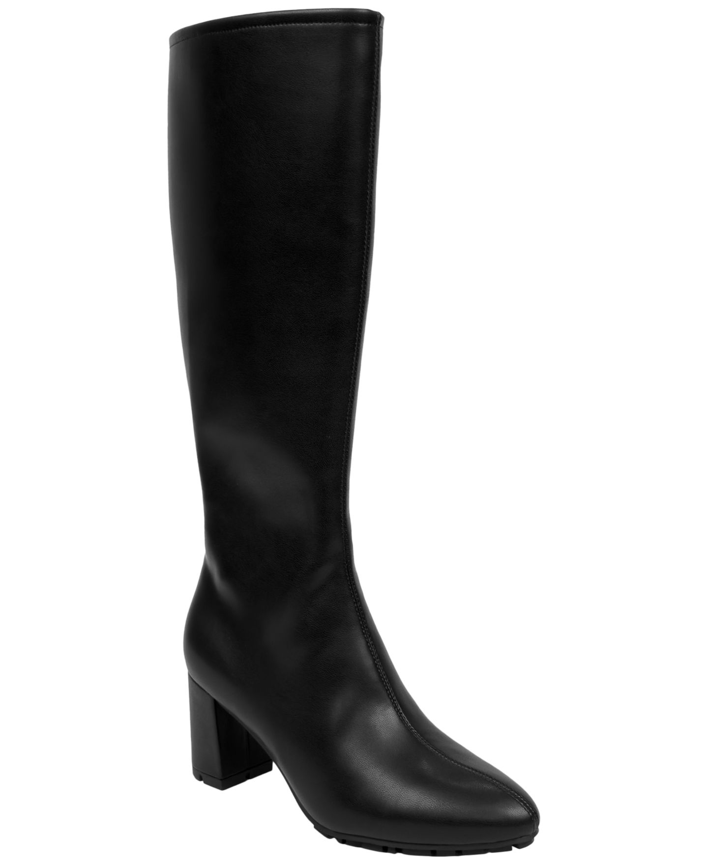 Женские ботинки Aerosoles Brynn Stretch Knee Tall Block Heel, цвет: Чёрная искусственная кожа — фото 1