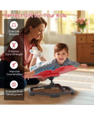 Kids Sensory Swivel Chair with Non-Slip Metal Base for Autistic Indoor Outdoor