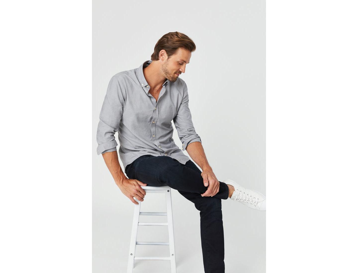 Мужские джинсы Mavi Jeans Jake Regular Rise Skinny Leg In Dark Indigo Williamsburg — фото 4