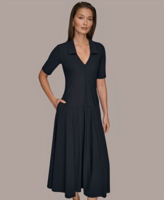 Donna Karan Weekend - Women's Elbow-Sleeve Polo Dress