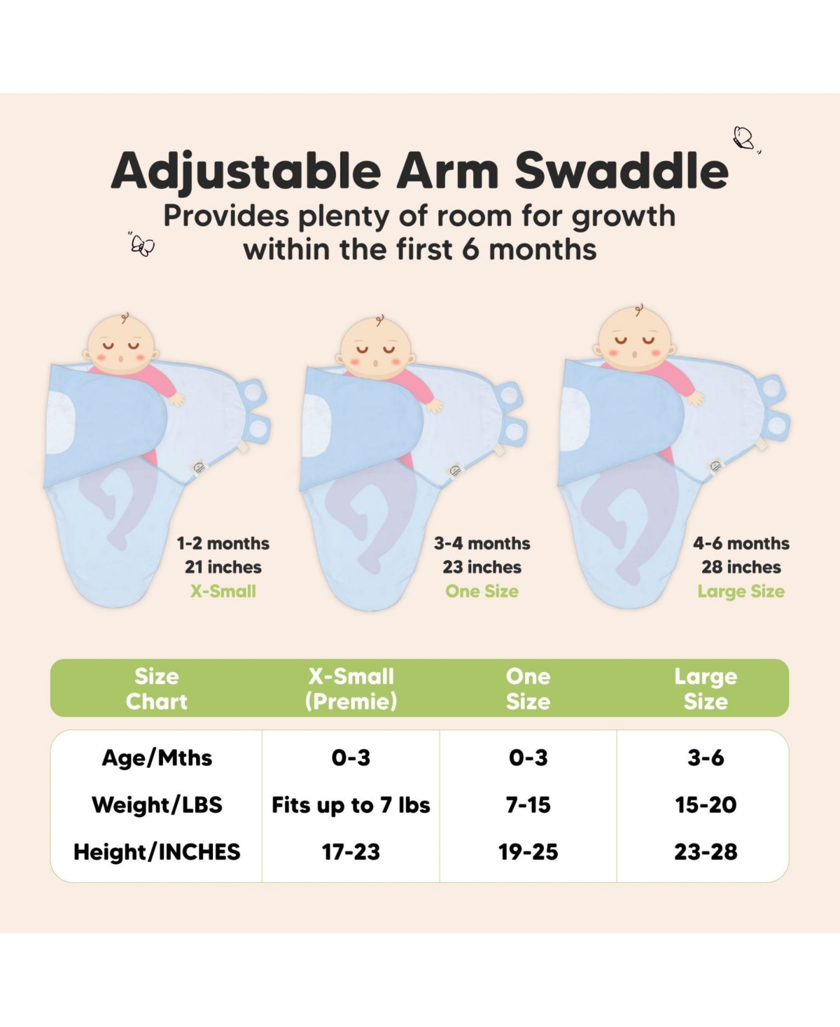 KeaBabies 3pk Soothe Baby Swaddle, Organic Swaddle Sleep Sacks, Newborn, Infant Sack