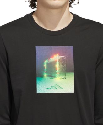 Men's 3-Stripes Lights Graphic Long-Sleeve T-Shirt