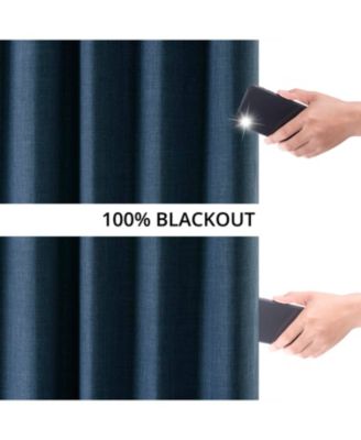 Faux Linen Hotel Blackout Curtain