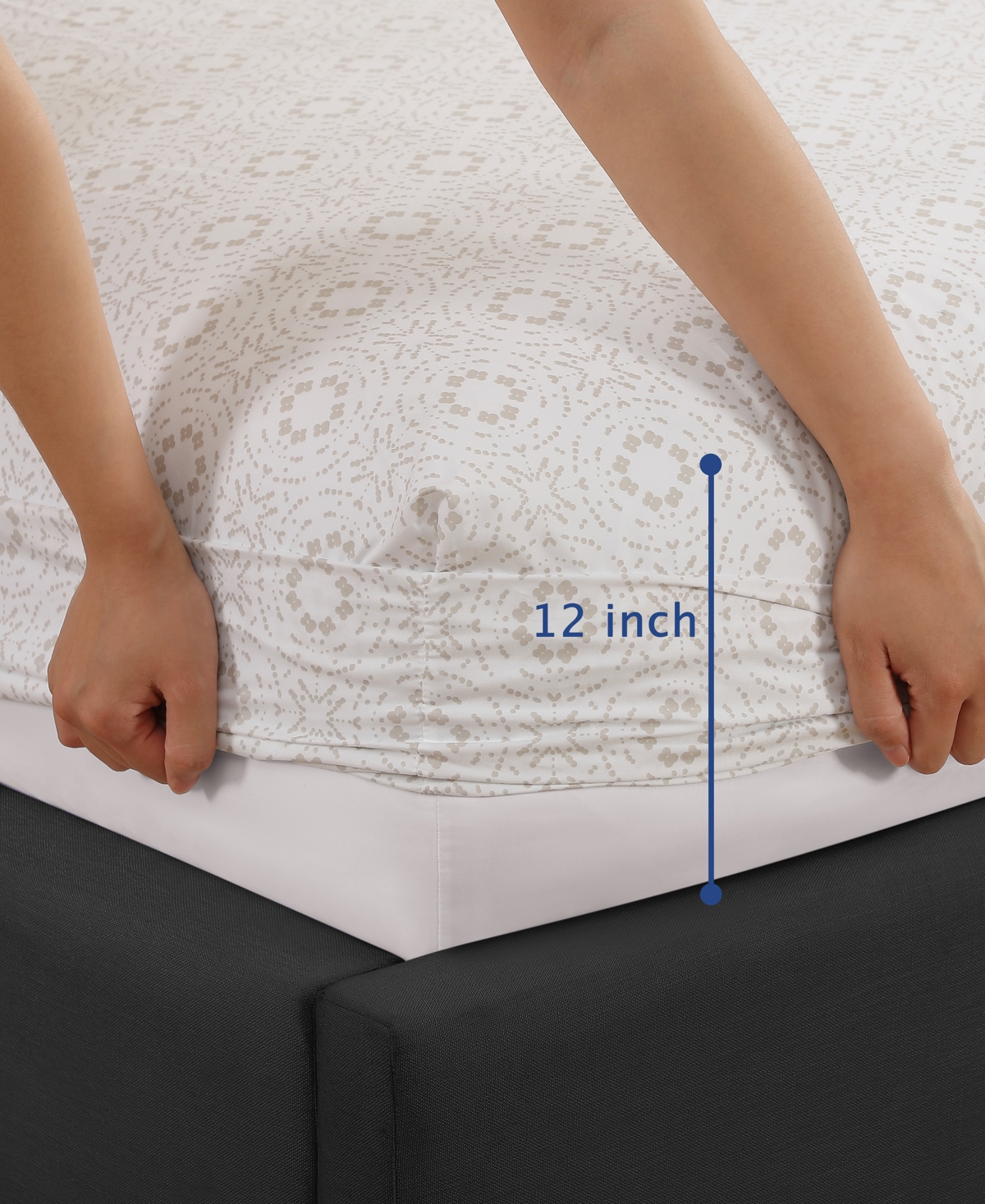 Elle Decor Printed 4-pc. Sheet Set, Full In Gray