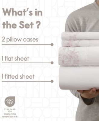 Embroidered 4-Pc. Sheet Set, Queen