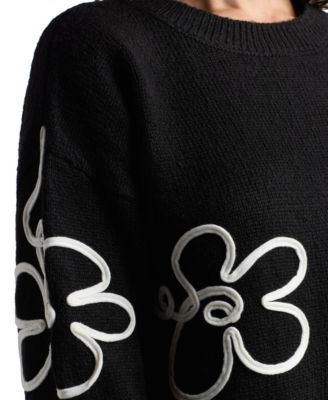 Juniors' Cropped Pull-On Long-Sleeve Sweater