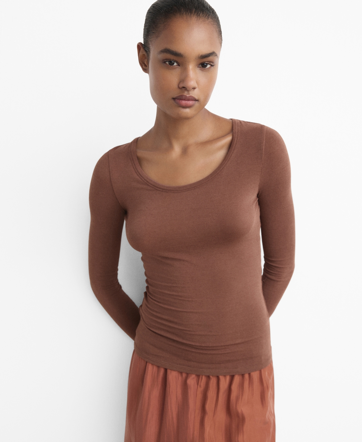 Mango Women's Cashmere Pajama T-shirt In Brown