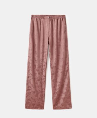 MANGO - Women's Jacquard Satin Pajama Pants