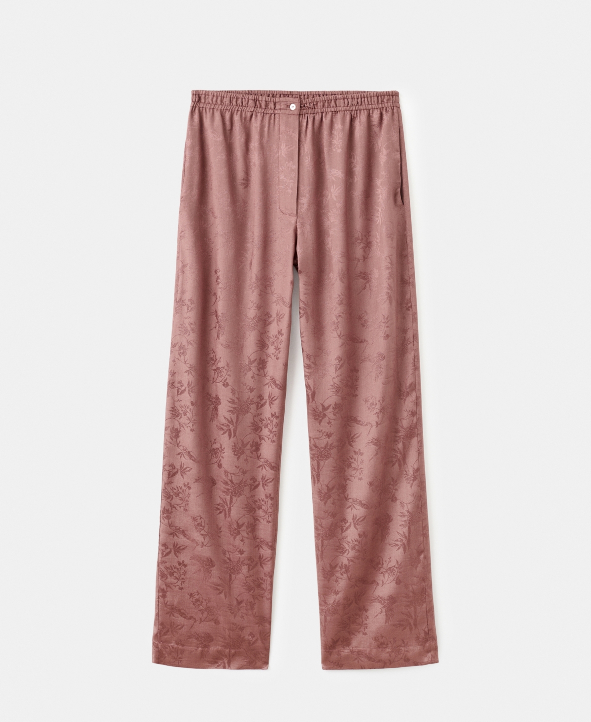 Mango Women's Jacquard Satin Pajama Pants