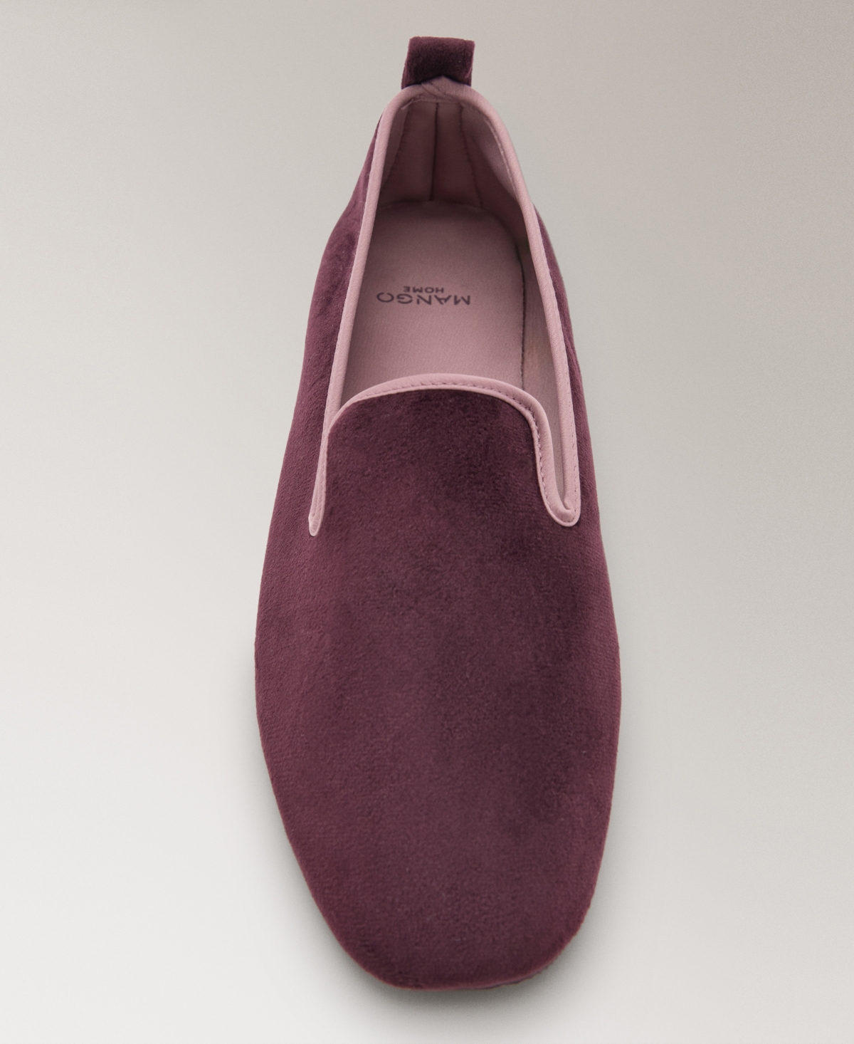 Mango Women's Piping Detail Velour Slippers