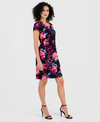 Women's Split-Neck Sheath Dress