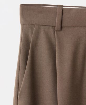 Women's Selection Pleated Straight-Leg Suit Pants