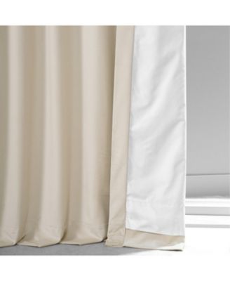 Diva Cream Signature Plush Velvet Hotel Blackout Curtain