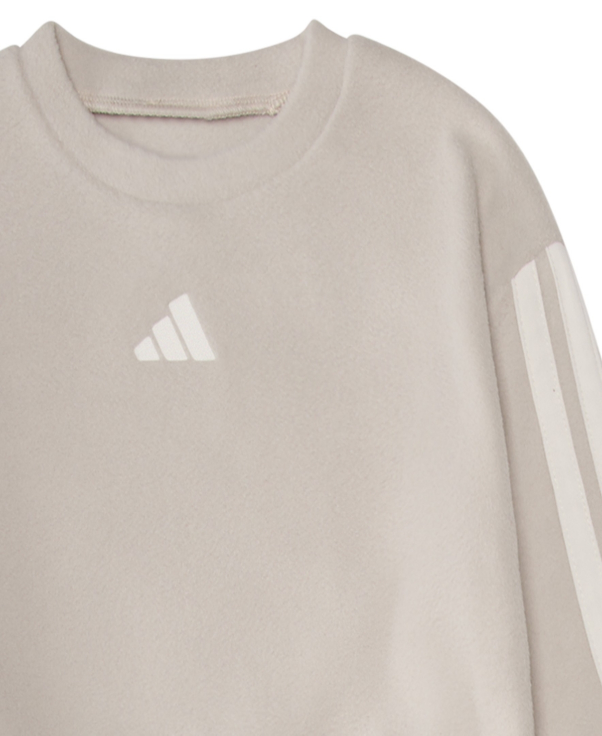 Adidas Originals Baby Boys 2-piece Winterized Pull-on Sweatshirt And Joggers Set In Brown