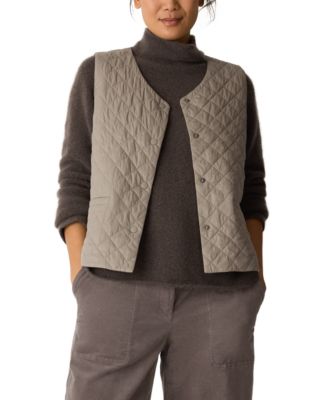 Women's V-Neck Quilted Sleeveless Vest