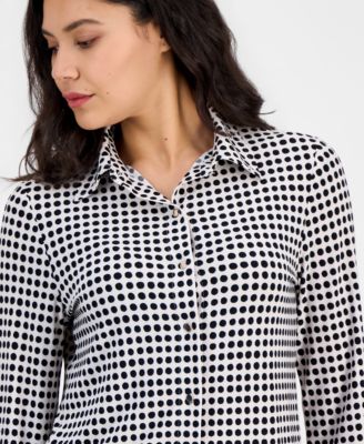 Women's Printed Button-Front Shirt