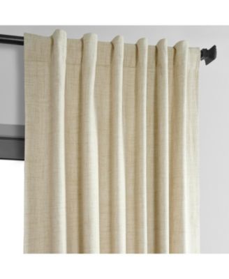 Natural Light Beige Thermal Cross Linen Weave Blackout Curtain