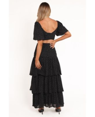 Women's Selina Skirt Set - Black Polka Dot