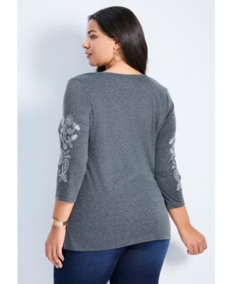 Women's Casey Embroidered Top