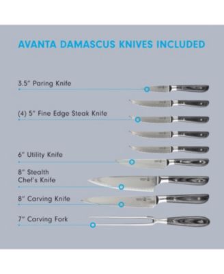 Avanta Damascus 10 pc Block Set