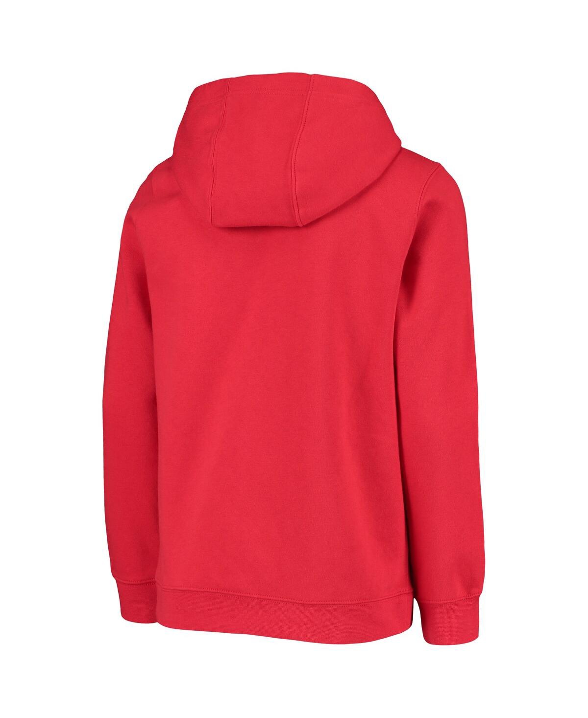 Nike Big Boys and Girls Scarlet Ohio State Buckeyes Stadium Club Fleece Pullover Hoodie