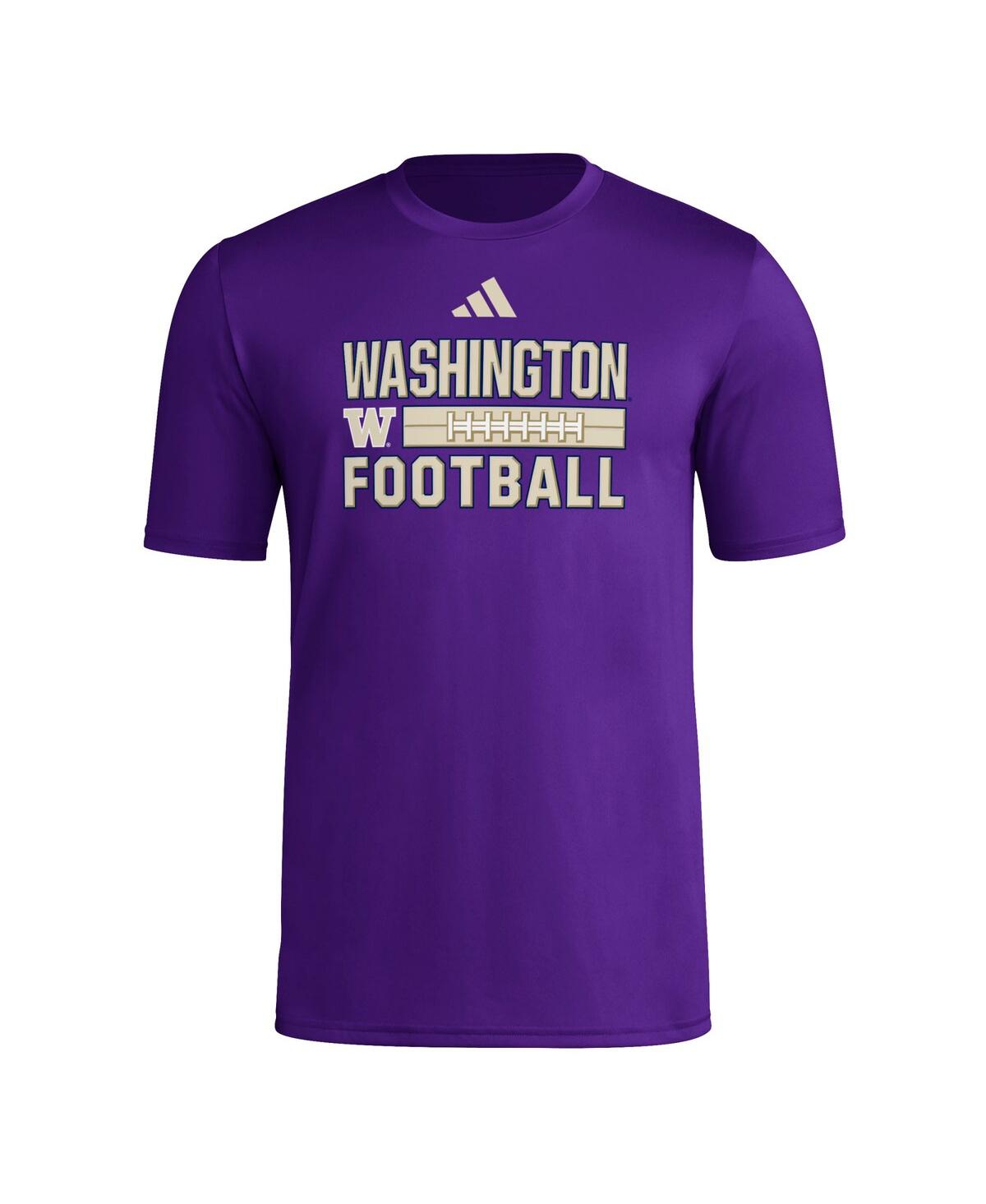 Adidas Men's Purple Washington Huskies Locker Laces Out Pre-Game T-Shirt