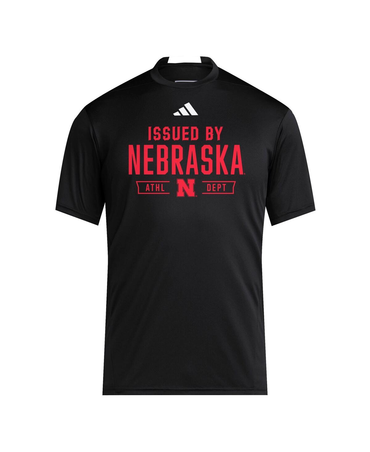 Adidas Men's Black Nebraska Huskers 2025 Training Performance Team T-Shirt