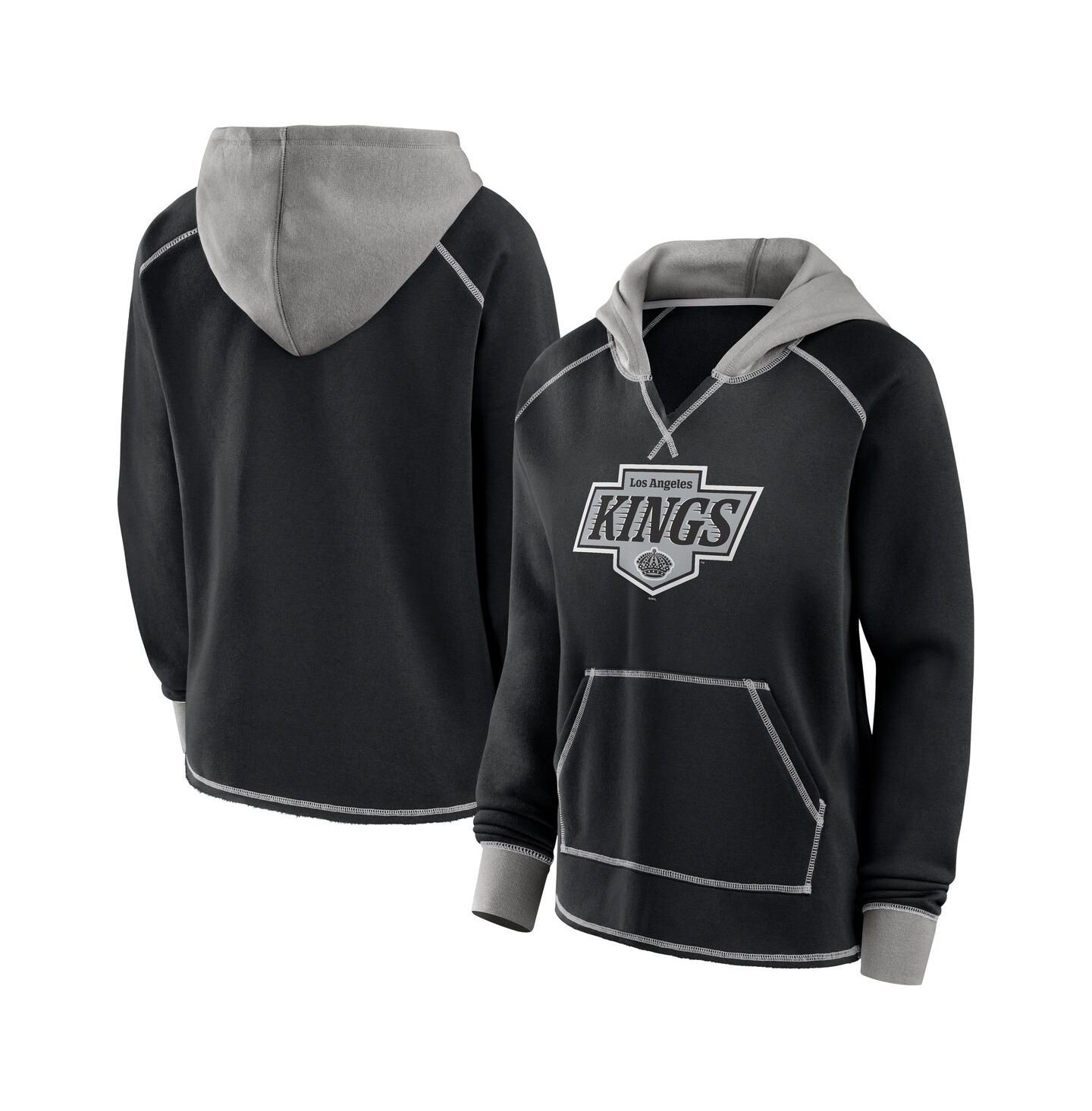 Женское худи Logo Athletic Black Los Angeles Kings Hit It French Terry Full-Zip — фото 1
