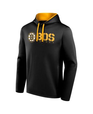 Men's Black Boston Bruins Head Start Pullover Hoodie