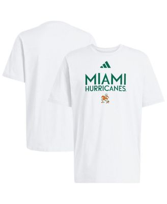 adidas - Men's White Miami Hurricanes Locker Wordmark T-Shirt