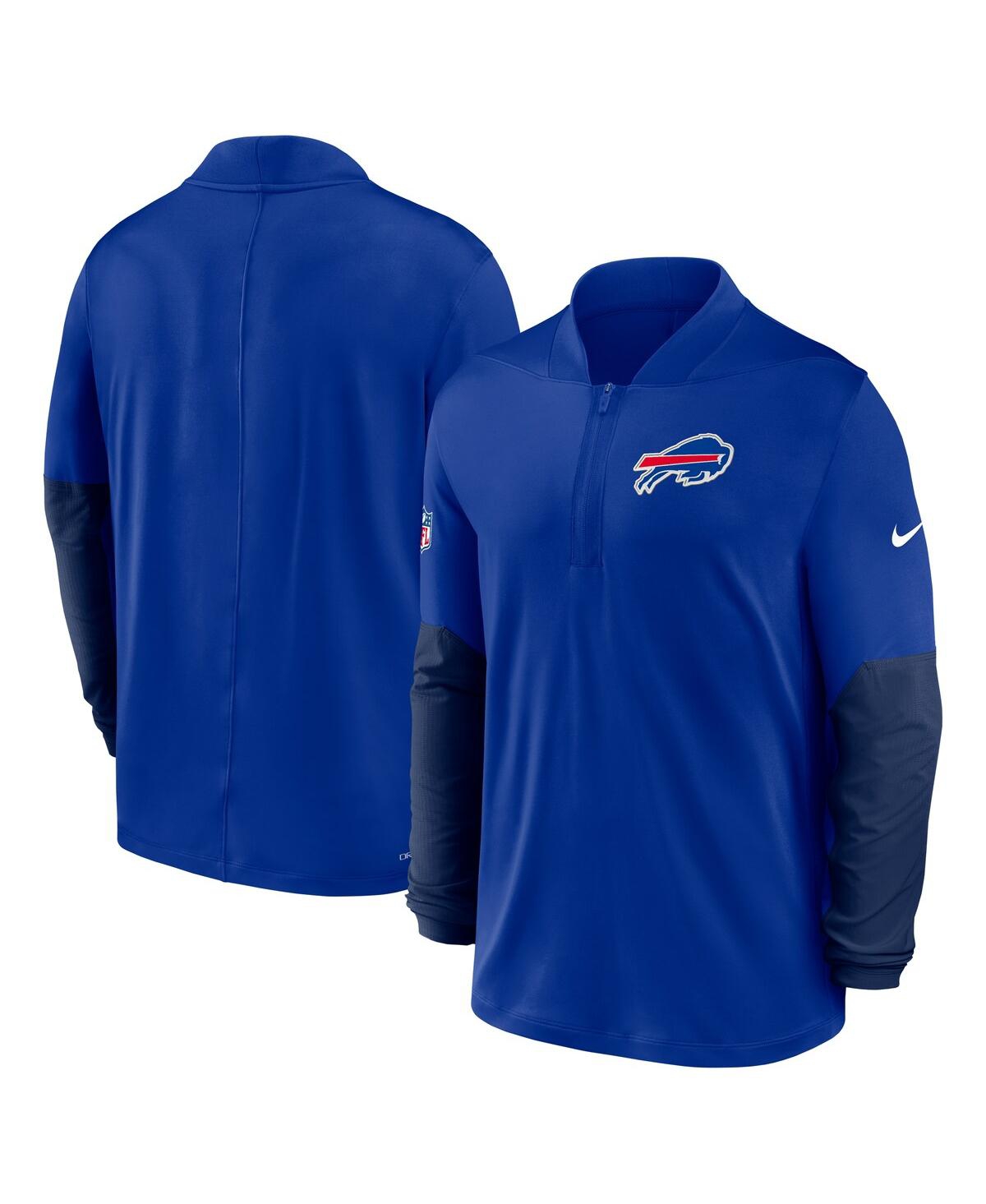 Nike Men's Royal Buffalo Bills Sideline Dri-fit Half-Zip Pullover Hoodie