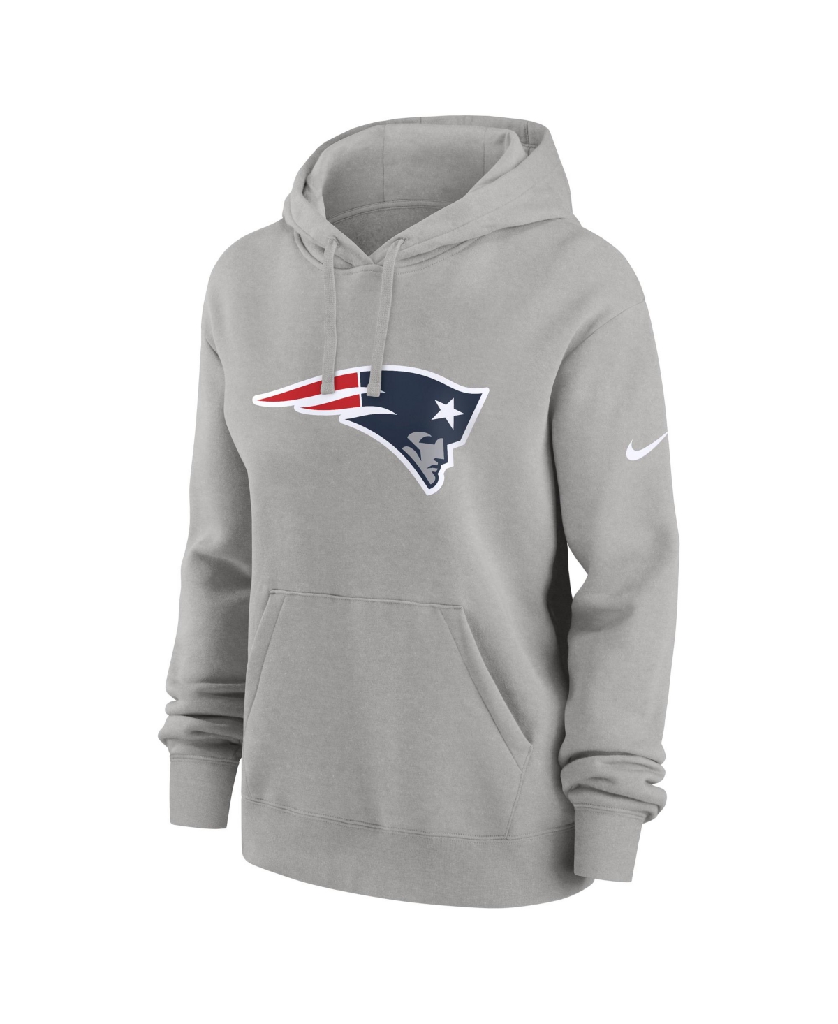 Nike Women's Heather Gray New England Patriots Club Fleece Pullover Hoodie