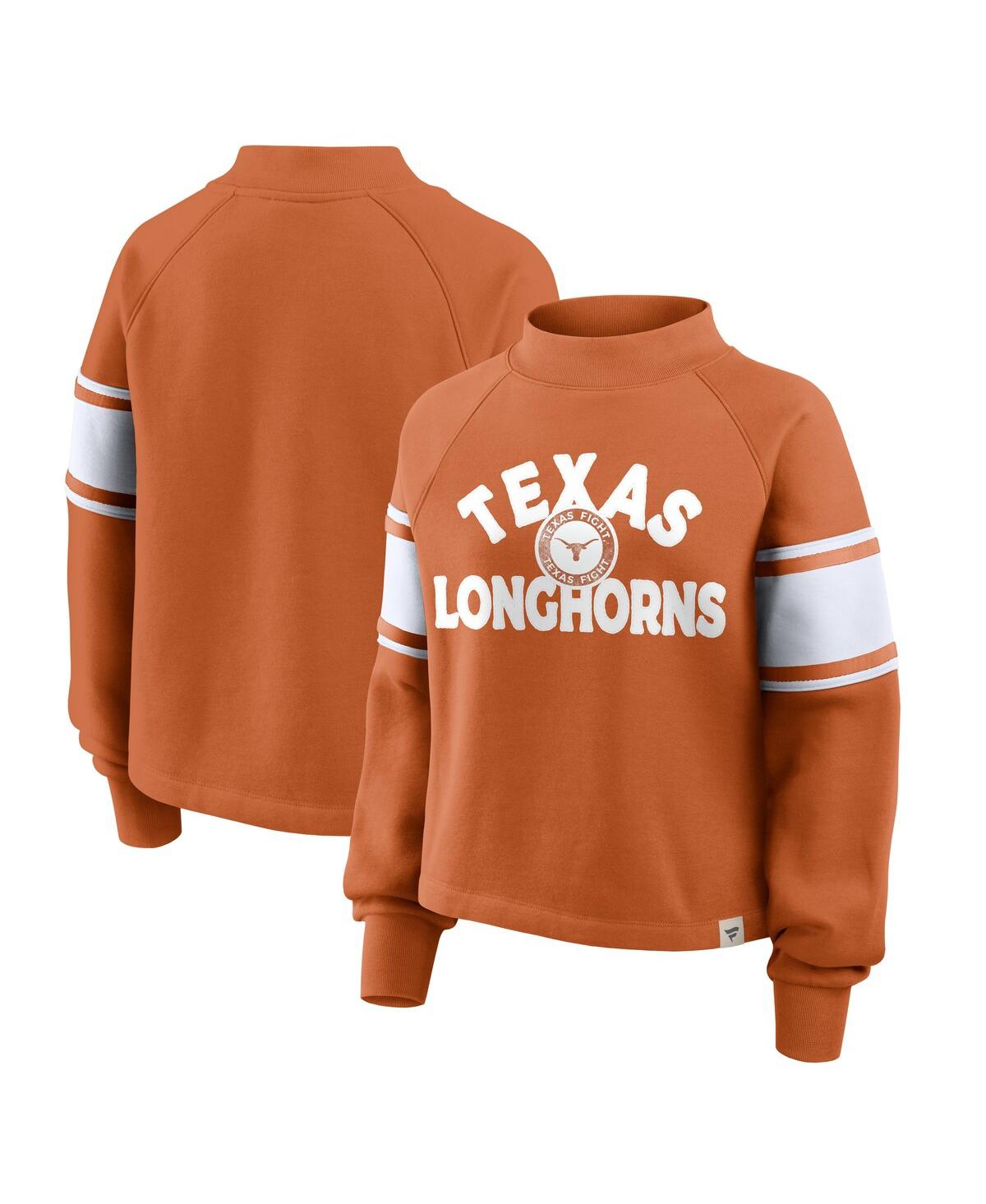 Fanatics Women's Texas Orange Longhorns Oversized Hometown Premium Punt Coverage Raglan Pullover Sweatshirt