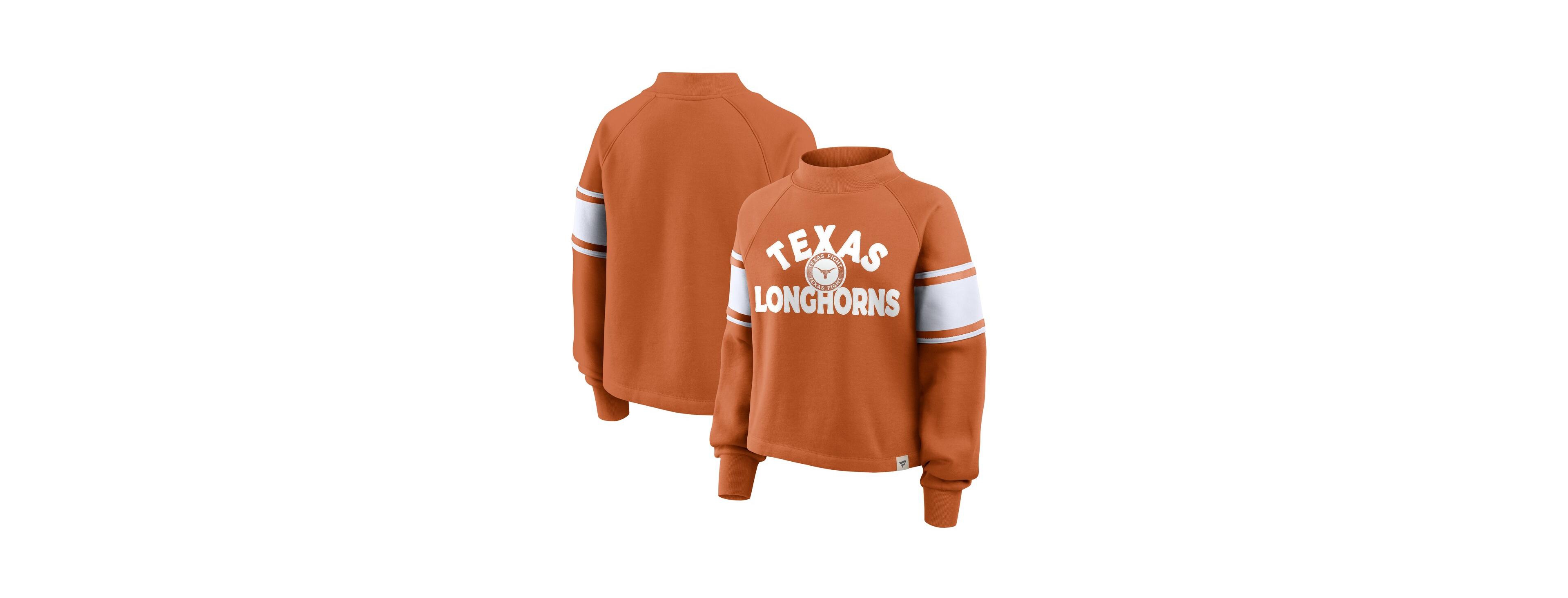 Fanatics Women's Texas Orange Longhorns Oversized Hometown Premium Punt Coverage Raglan Pullover Sweatshirt