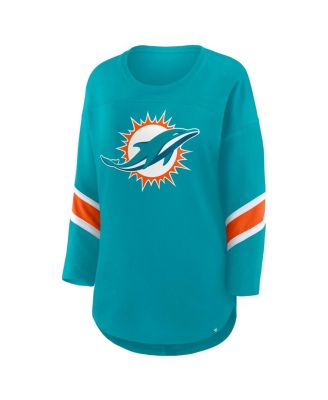 Women's Aqua Miami Dolphins Redzone 3/4-Sleeve T-Shirt