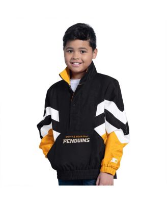 Starter - Big Boys and Girls&nbsp;Black Pittsburgh Penguins Prospect Half-Zip Pullover Top