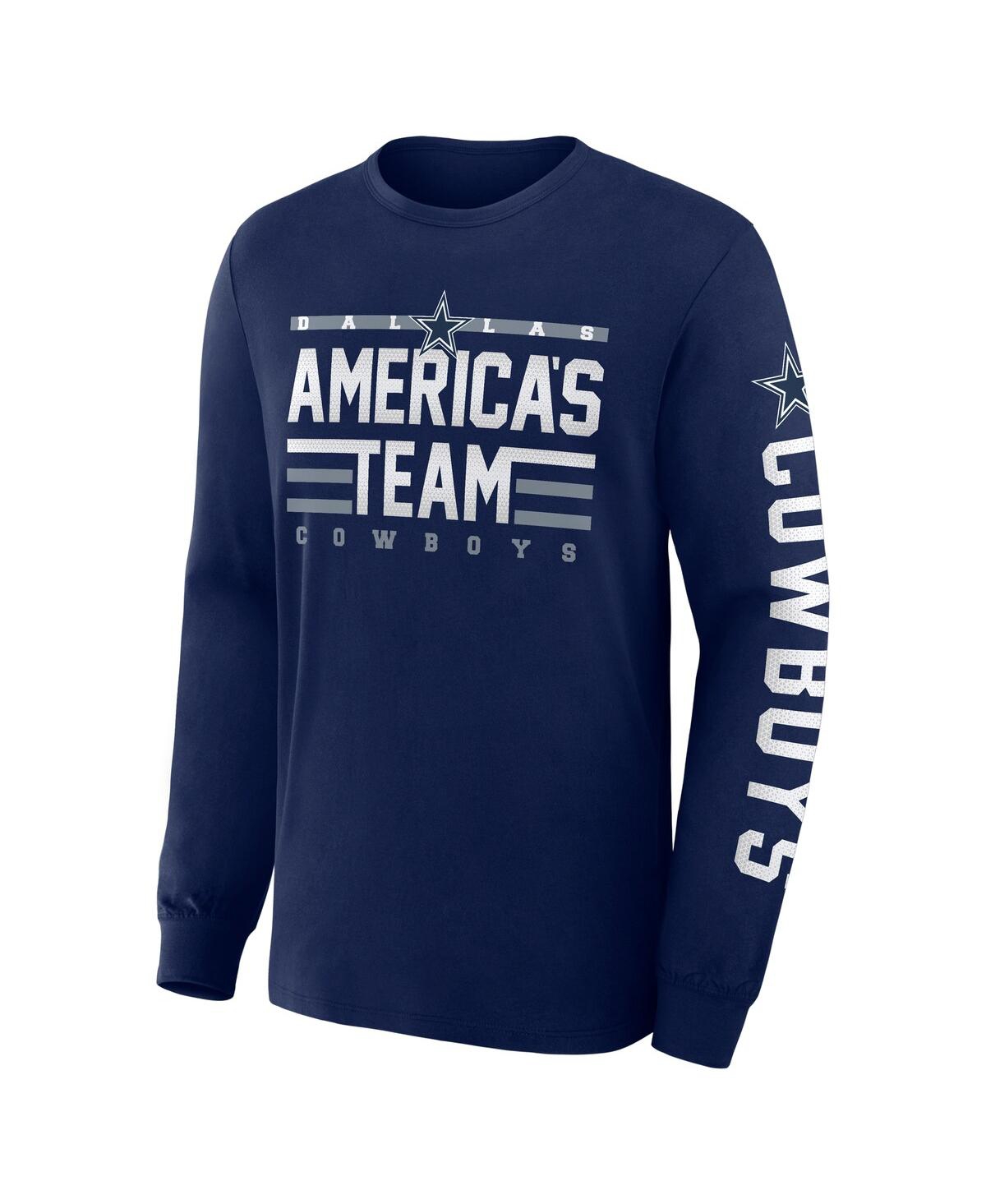 Fanatics Men's Navy Dallas Cowboys Hometown Sweep Legacy Long Sleeve T-Shirt
