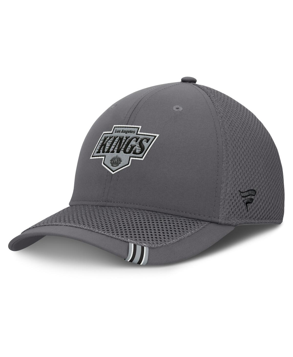 Fanatics Men's Gray Los Angeles Kings Clincher Team Stripes Flex Hat