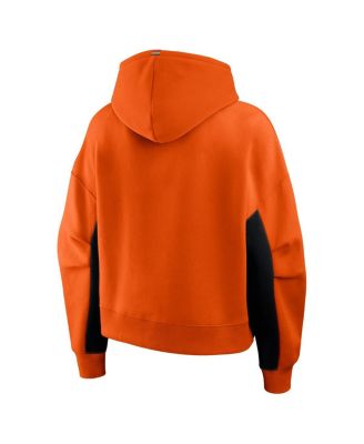Women's Orange Anaheim Ducks Back Check Boxy Hoodie