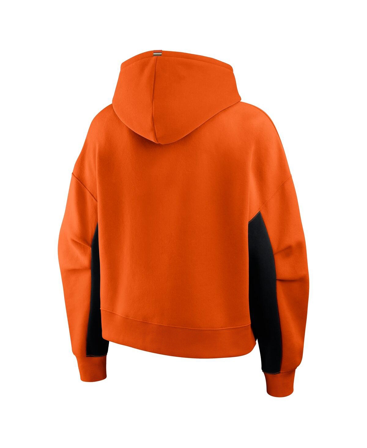 Fanatics Women's Orange Anaheim Ducks Back Check Boxy Hoodie