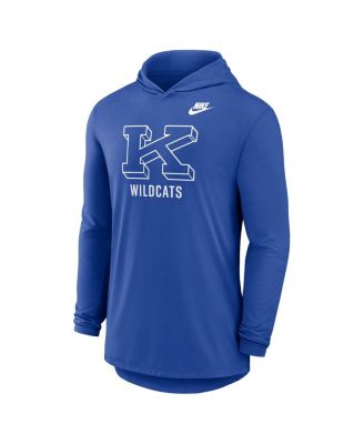 Men's Royal Kentucky Wildcats Legacy Tri-Blend Dri-FIT Long Sleeve Hoodie T-Shirt