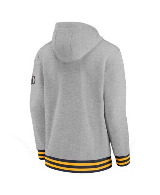Men's Heather Gray West Virginia Mountaineers Legacy Retro Pullover Hoodie
