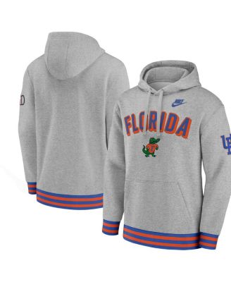 Nike - Men's Heather Gray Florida Gators Legacy Retro Pullover Hoodie