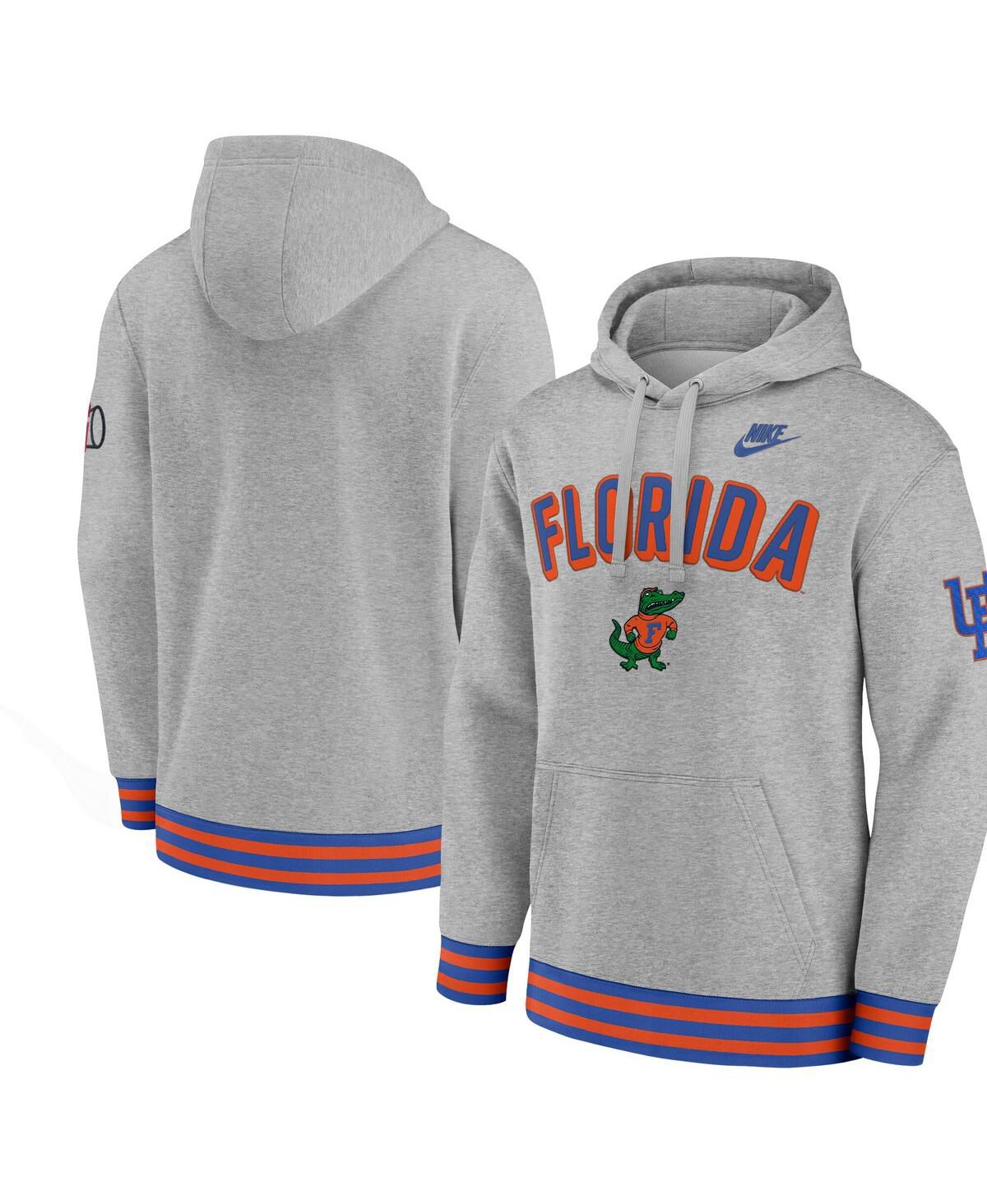 Мужская толстовка-пуловер в стиле ретро Heather Grey Florida Gators Legacy