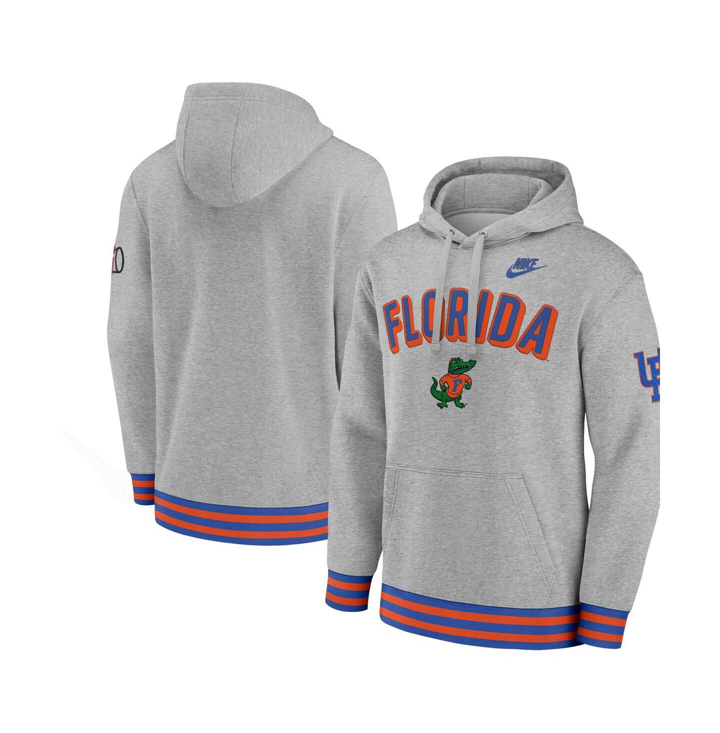 Мужское худи Nike Heather Gray Florida Gators Legacy Retro Pullover — фото 1