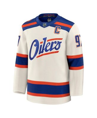 Men's Connor McDavid Light Beige Edmonton Oilers Alternate Premium Jersey