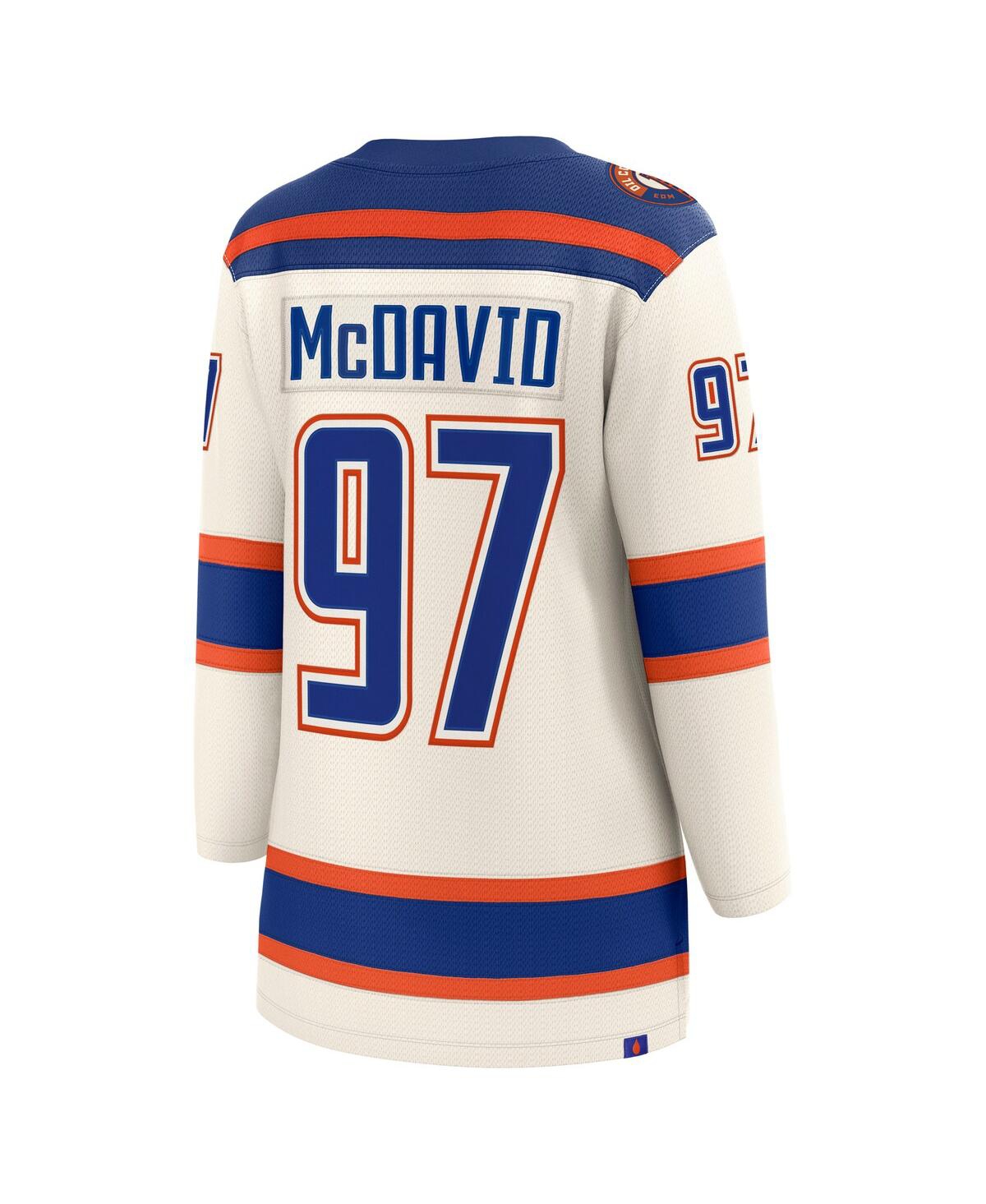 Fanatics Women's Connor McDavid Light Beige Edmonton Oilers Alternate Breakaway Jersey