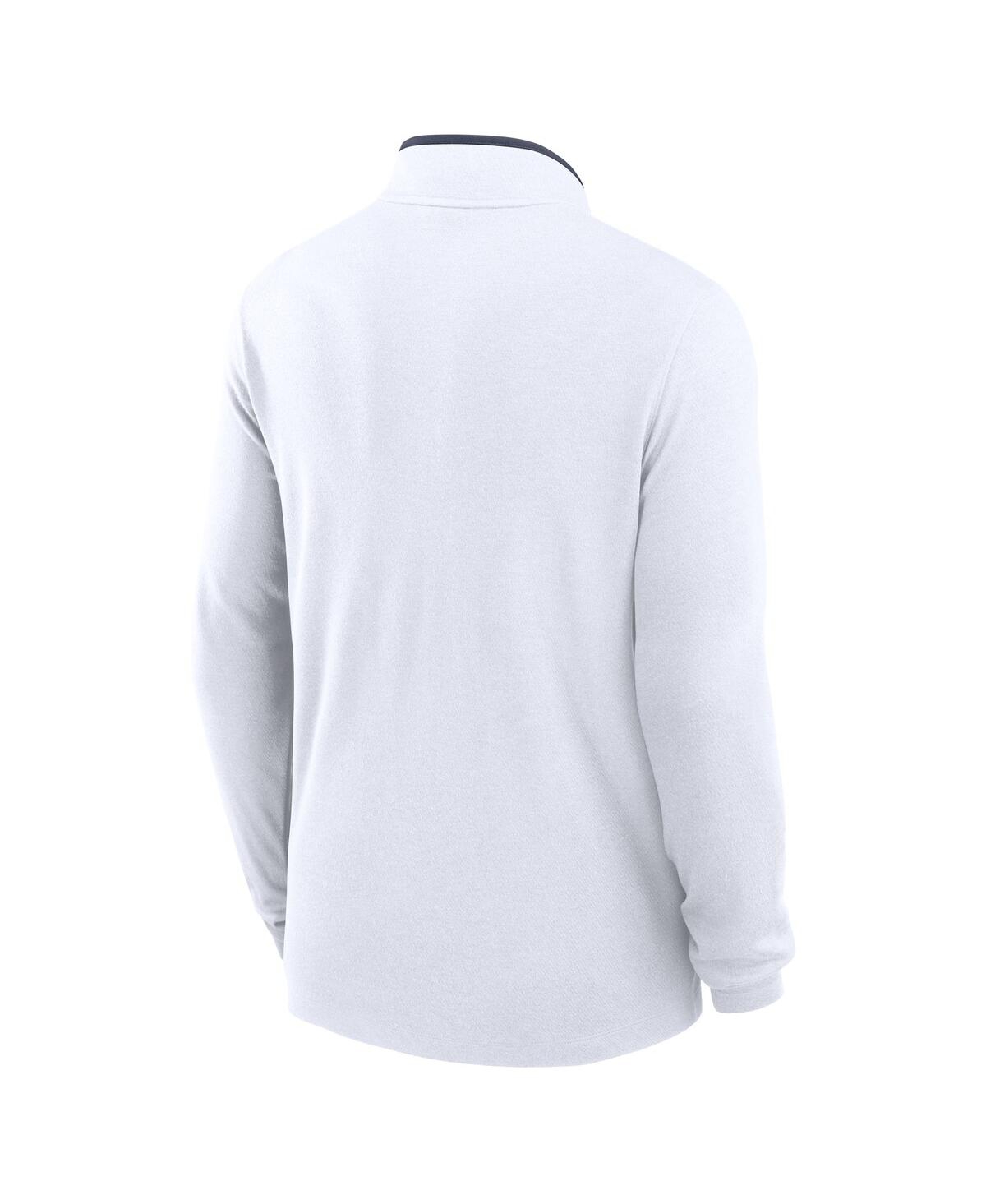 Jordan Men's White Michigan Wolverines Courtside Victory Dri-fit Half-Zip Pullover Sweatshirt