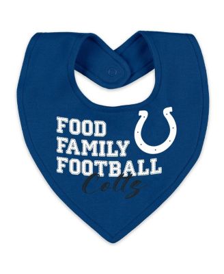 Baby Boys and Girls Newborn 2-Piece Indianapolis Colts Sleep and Play Full-Zip Sleeper Bib Set